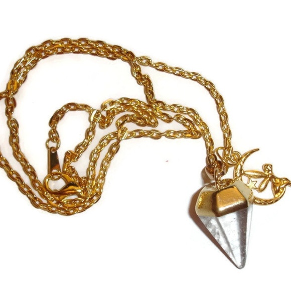 Pendulum Necklace Quartz  Pendulum Quartz Necklace - Picture 1 of 4